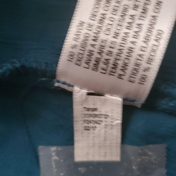 Knox Rose Womens XS Boho Top Lg Bell Sleeve Embroidered W/ Tassels Blue Green - Picture 7 of 13